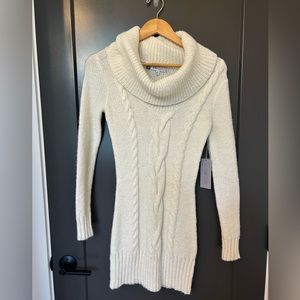 Jennifer Lopez Cream Sweater Dress